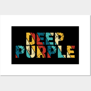 Retro Color - Deep purple Posters and Art